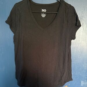 SO Women's Classic Black Short Sleeve Tee